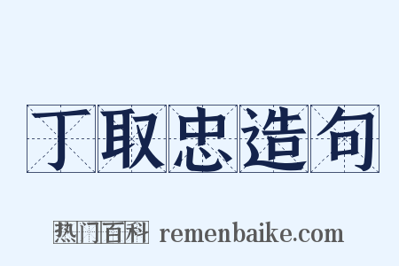 丁取忠造句是什么意思的图片